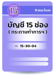 บัญชี 15 ช่อง ( กระดาษทำการฯ )